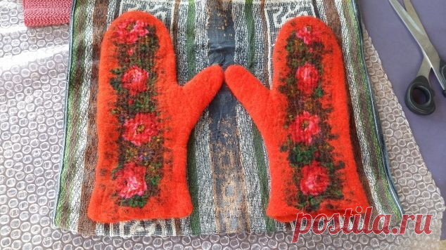 валяем варежки.продолжение / Валяние / Мастер классы по валянию из шерсти