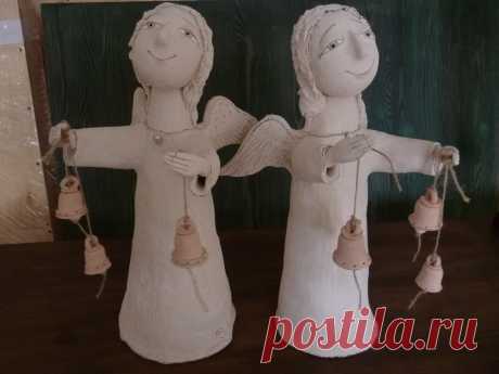 Объемная фигура "Ангел", 45х30 см
(фаянс, шамот, соли, жемчуг)