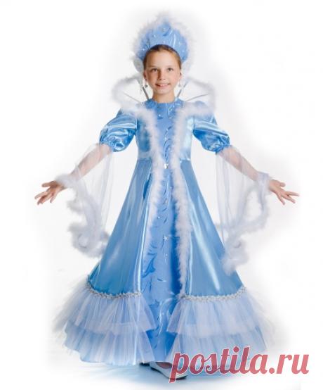 Детский костюм "Снежная королева": платье с воротником, корона (Украина)