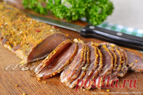 вкусное домашнее сыровяленое мясо (вялим в холодильнике)