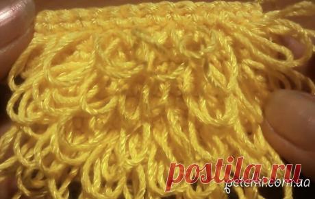 Как вязать вытянутые петли. Бахрома крючком. МК на видео и фото