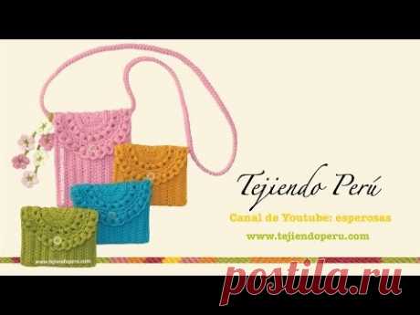 Monedero o bolso de una pieza tejido a crochet - Tejiendo Perú