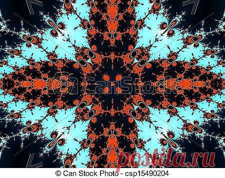 Stock Illustration of Fractal cross - Digital computer graphic csp15490204 -  Search Clipart, Illustration, Drawings and Vector EPS Graphics Images