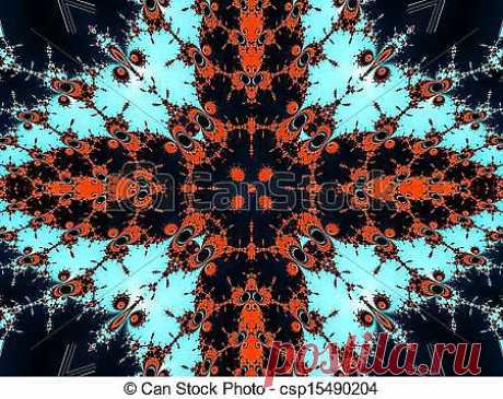 Stock Illustration of Fractal cross - Digital computer graphic csp15490204 -  Search Clipart, Illustration, Drawings and Vector EPS Graphics Images