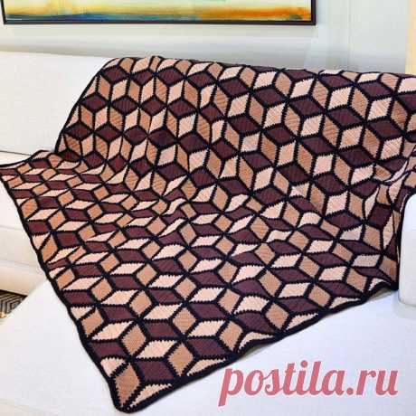 В стиле пэчворк: 16 пледов крючком и спицами | Вязание с Paradosik_Handmade | Дзен