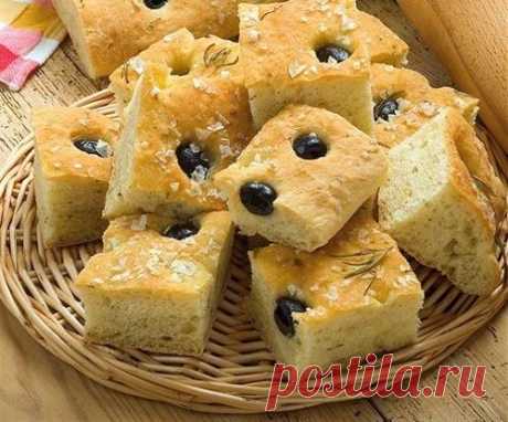 Фокачча с розмарином и оливками / Простые рецепты