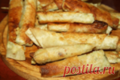 Закуска с сыром и зеленью «Сигары»