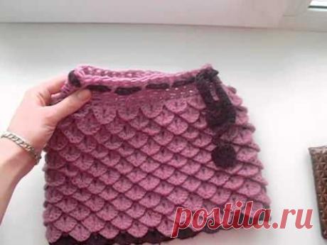 Узор ЧЕШУЯ Юбочка - YouTube