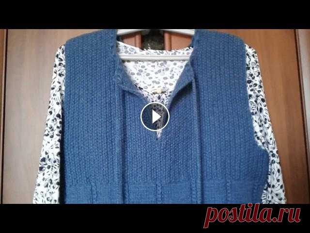 Вязаный сарафан.Обзор готового изделия.