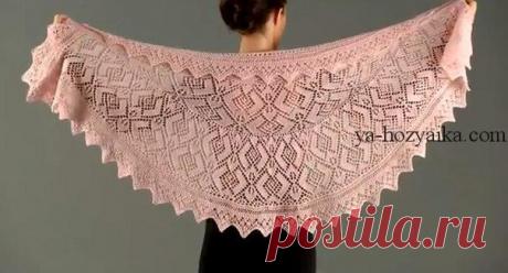 Треугольная шаль спицами схема. Как связать треугольную шаль спицами