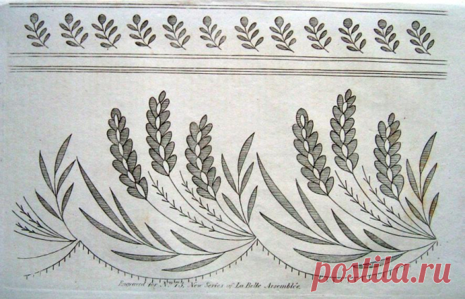 1815-belle-assemblee-wheatsheaf-design-muslin-embroidery-pattern.jpg (886×571)