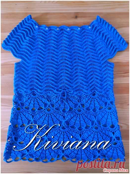 Топ крючком "Ажурные волны". - Вязание - Страна Мам