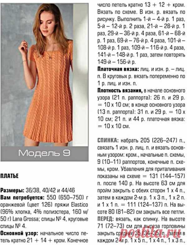Летнее платье спицами 2018