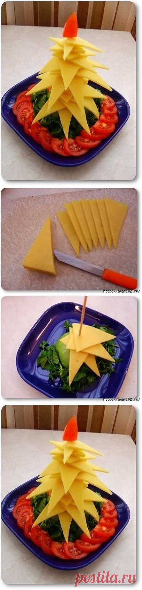 Сырная ёлочка на праздничный стол..