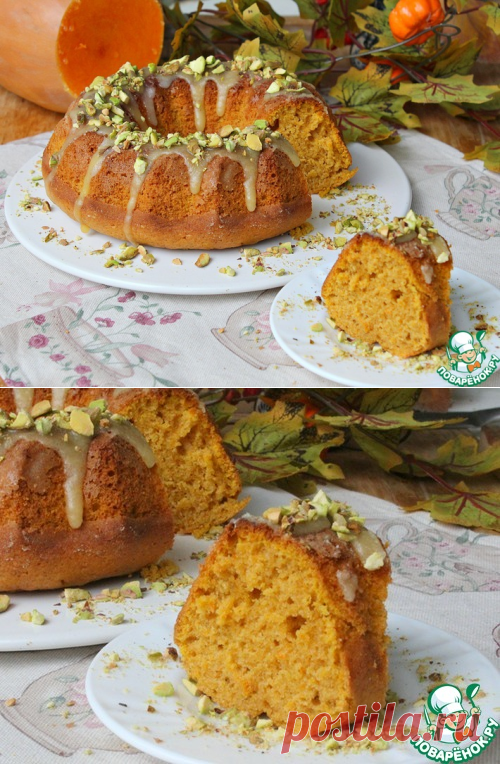 Тыквенный кекс с орехами – кулинарный рецепт