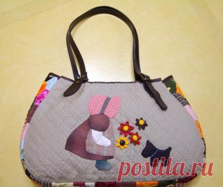 Стеганая сумочка с аппликацией | DIY - PatronesMil