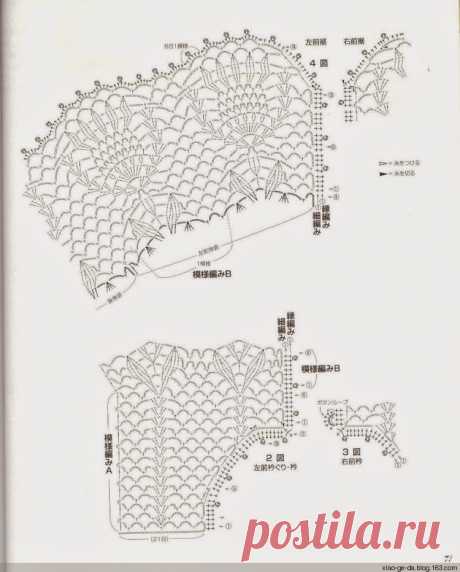 Sidney Artesanato: Blusa de crochet...muito linda...com gráfico