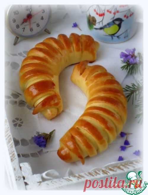 Рогалики с яблочным повидлом - кулинарный рецепт