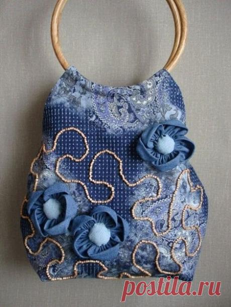 Джинсовые переделки — сумка из джинсов — Рукоделие