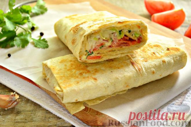 Рецепт: Шаурма с курицей на RussianFood.com