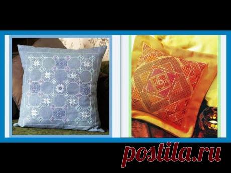 Вышитые подушки - для прохладных и для жарких дней - YouTube