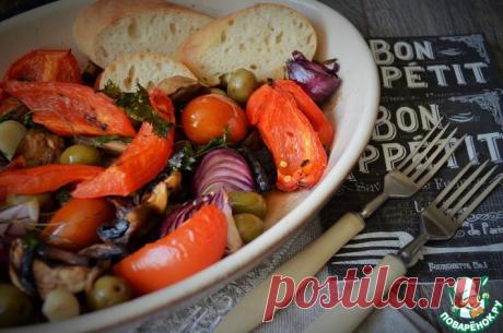 Овощи с шампиньонами печёные Кулинарный рецепт