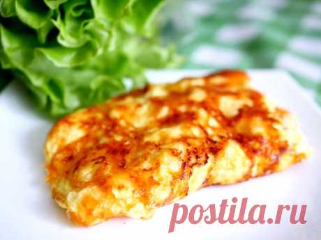 Омлет с хрустящей сырной корочкой. ВКУСНЯШКА!