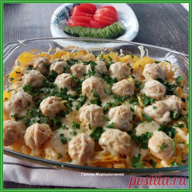 Фрикадельки с картофелем в духовке 199 ккал рецепт с фото пошаговый от Галина Мирошниченко & Амбассадор - Овкусе.ру