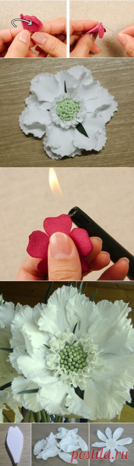 Такие разные, разные цветы из ткани — Делаем руками