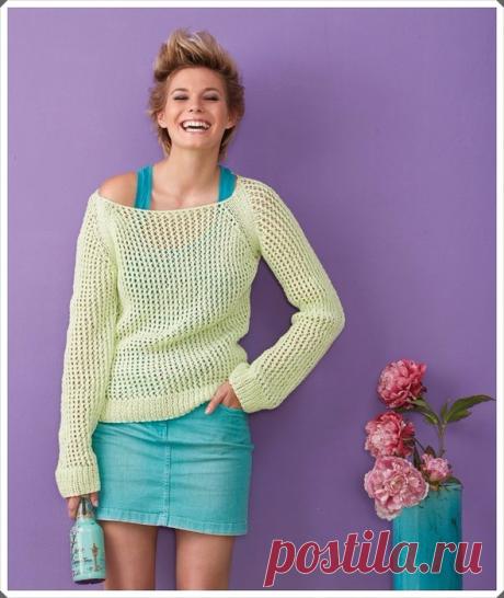 ВЯЗАНЫЙ КРЮЧКОМ ПУЛОВЕР