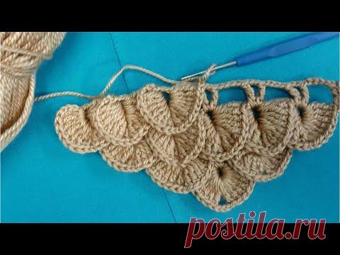 Krokodil şal yapımı & Örgü modelleri - YouTube