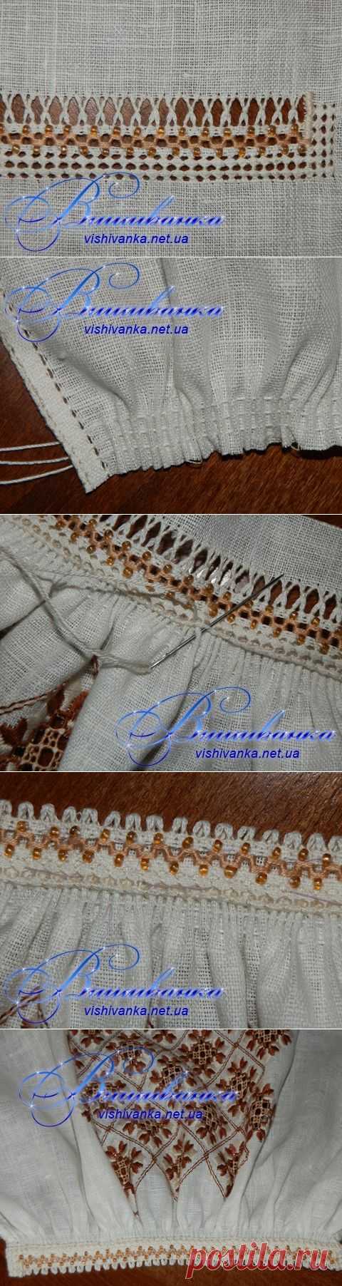 Манжет з зубцями - Майстер-клас - Вишиванка