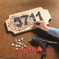 Here's how to make an address marker with mosaics.