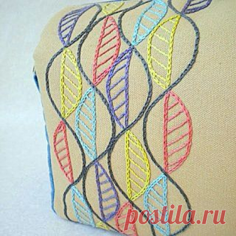Стебельчатый и тамбурный шов. Вышивка декоративными швами