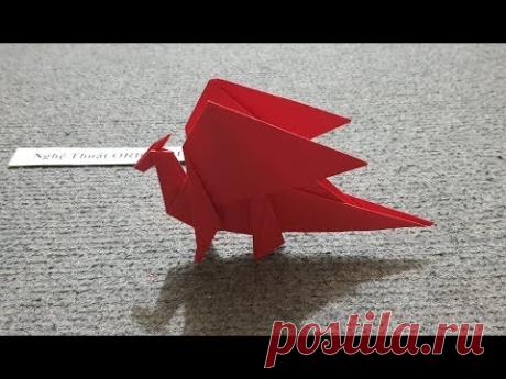 ORIGAMI - Hướng dẫn cách gấp con rồng đơn giản #2 - Origami Dragon