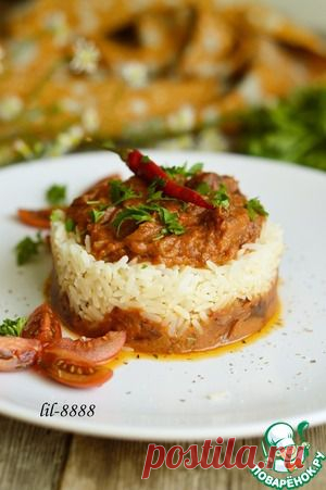 Свинина в овощном соусе с рисом - кулинарный рецепт