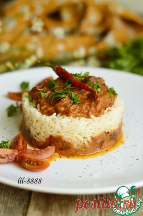 Свинина в овощном соусе с рисом - кулинарный рецепт