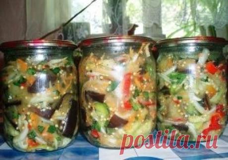 Острая закуска с баклажанами