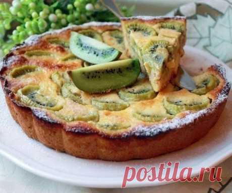 ​Творожная запеканка с киви и бананом