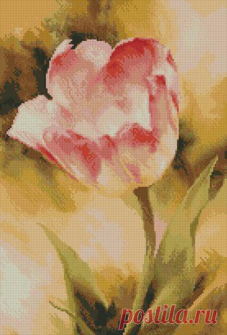 вышивка тюльпаны схема. Схемы вышивки крестом тюльпаны  |