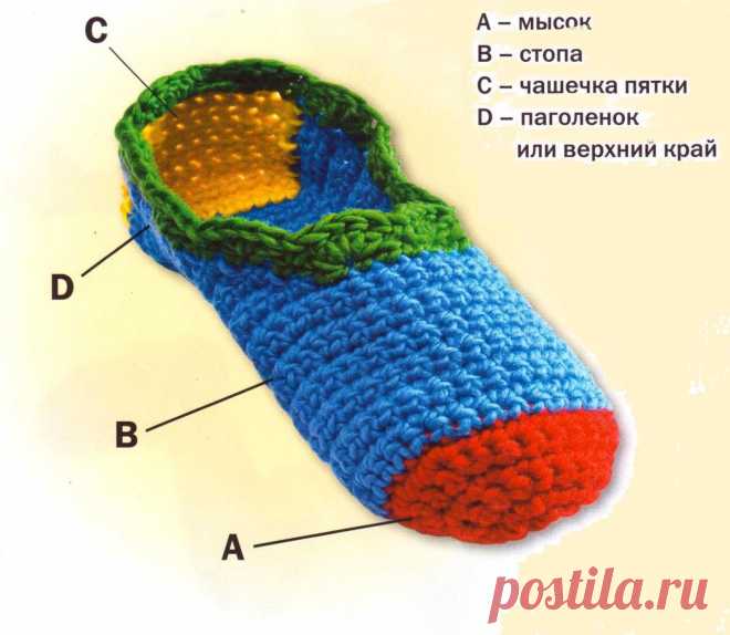 Тапочки крючком
