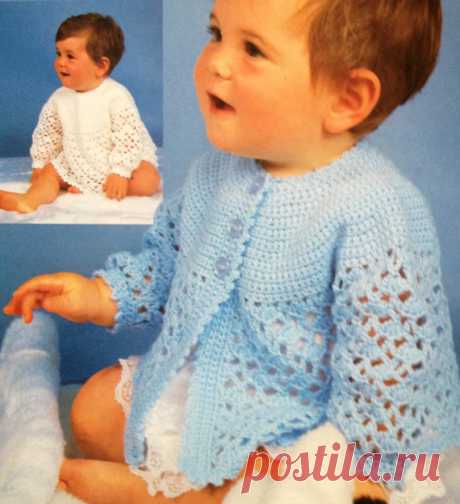 crochet pattern for baby girls angel top and matinee coat in sizes 14-18 inch chest This is a PDF file containing the crochet pattern for a gorgeous matinne coat and a matching angel top.    The pattern is uses 4 ply yarn and number 3 and 4 hooks.    The file will be available for instant download once payment is received.    Thanks very much for looking.