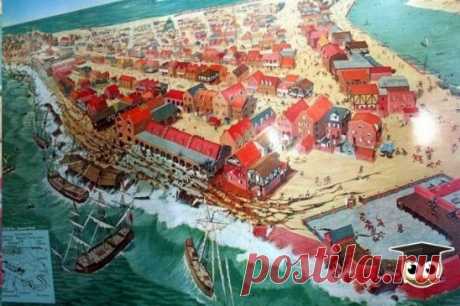 Порт Ройал. Затопленный пиратский город
Порт-Ройал был расположен на песчаной дюне Палисадоес в два десятка километров длиной, в устье Кингстонского Порта на юго-восточной Ямайке. Основанный в 1518 году, он быстро превратился в самый важный торговый пост в Карибском море, из-за стратегической позиции на торговых маршрутах между Новым Миром и Испанией. Со временем Порт-Ройал стал печально известным центром для пиратских сходок, азартной игры, женщин легкого поведения и выпивки. Он даже получил