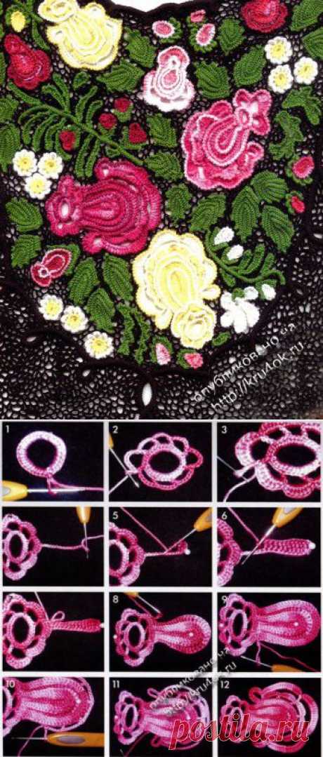 Ирландское кружево. Розы - мастер-класс