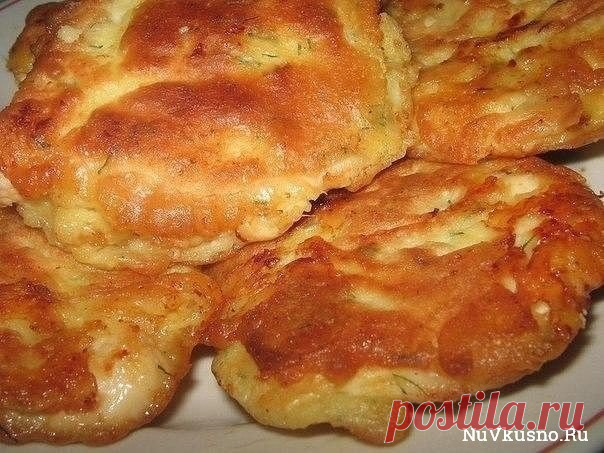 Куриные отбивные в кляре с сыром ·