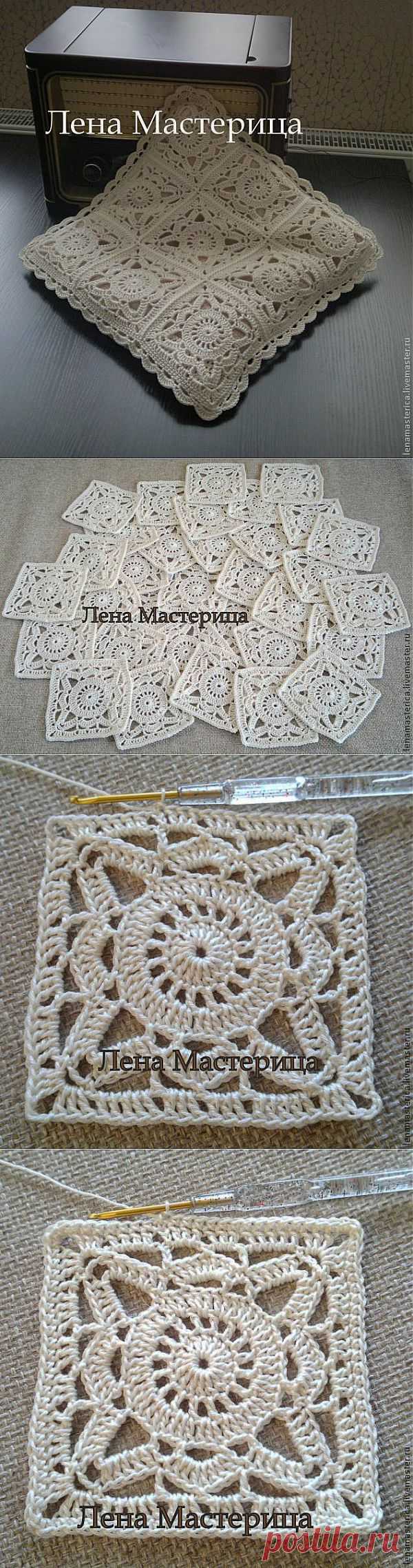 Квадратный мотив "Кружевной" - Ярмарка Мастеров - ручная работа, handmade
