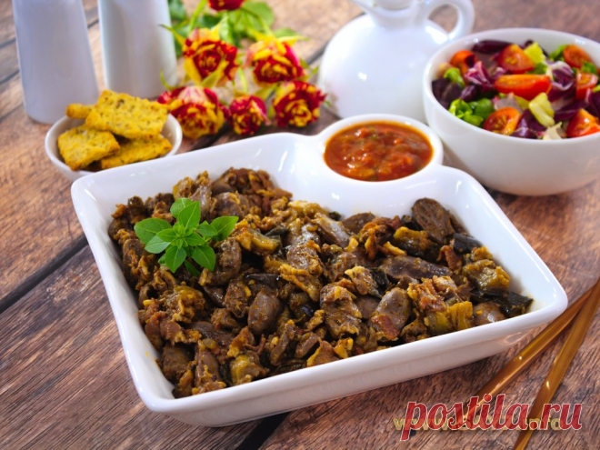 Куриные сердечки с беконом и баклажанами. Куриные сердечки с беконом и баклажанами