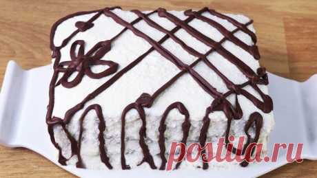 15 МИНУТ И ГОТОВО! 🍰😋 ТОРТ НА КЕФИРЕ С ТВОРОЖНЫМ КРЕМОМ