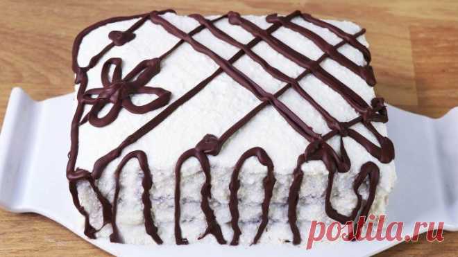 15 МИНУТ И ГОТОВО! 🍰😋 ТОРТ НА КЕФИРЕ С ТВОРОЖНЫМ КРЕМОМ