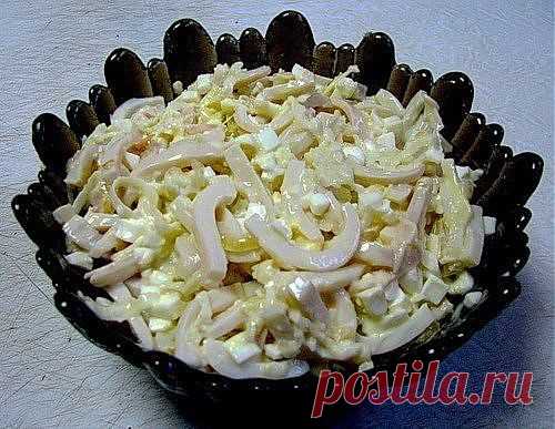 Нежнейший салат из кальмаров "Русалочка".